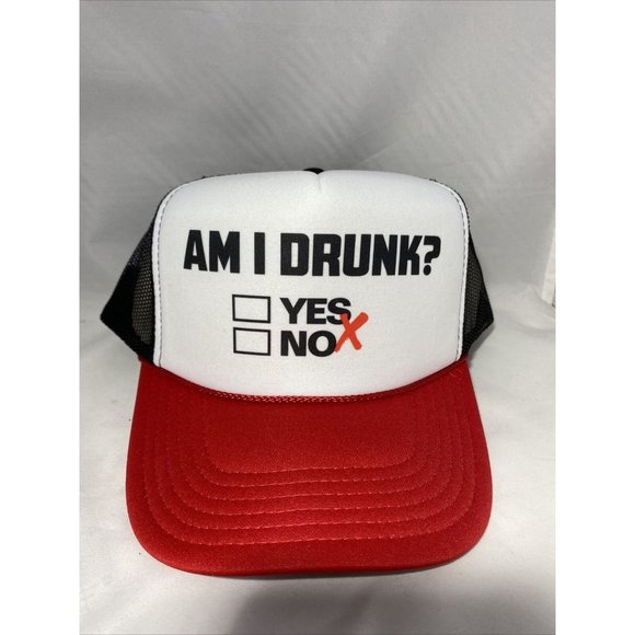 Am I Drunk Trucker Hat Mesh Hat New Adjustable Hat Am I Drunk Hat - Picture 4 of 5